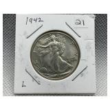 1942 WALKING LIBERTY HALF DOLLAR