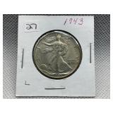 1943 WALKING LIBERTY HALF DOLLAR