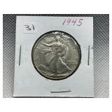 1945 WALKING LIBERTY HALF DOLLAR