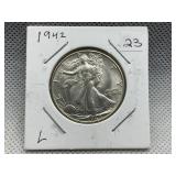 1942 WALKING LIBERTY HALF DOLLAR