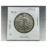 1945 WALKING LIBERTY HALF DOLLAR