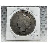 1922 D PEACE DOLLAR