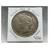 1922 D PEACE DOLLAR