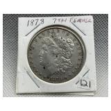 1878 MORGAN SILVER DOLLAR - 7 TAIL FEATHERS
