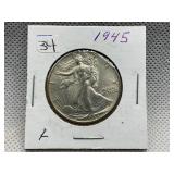 1945 WALKING LIBERTY HALF DOLLAR