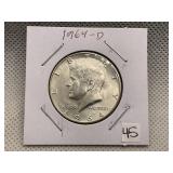 1964 D KENNEDY HALF DOLLAR