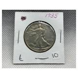 1935 WALKING LIBERTY HALF DOLLAR