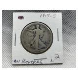 1917 S WALKING LIBERTY HALF DOLLAR