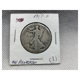 1917 S WALKING LIBERTY HALF DOLLAR