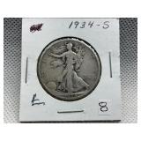 1934 S WALKING LIBERTY HALF DOLLAR
