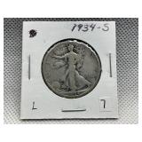 1934 S WALKING LIBERTY HALF DOLLAR