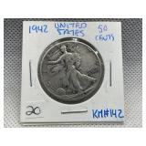1942 WALKING LIBERTY HALF DOLLAR