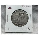 1936 D WALKING LIBERTY HALF DOLLAR