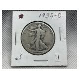 1935 D WALKING LIBERTY HALF DOLLAR