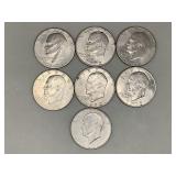 LOT OF 7 EISENHOWER DOLLARS