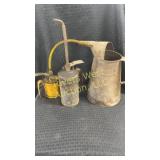 Vintage oil/grease cans approximately 4-10ï¿½ tall