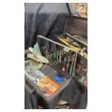 Metal tool box, plastic tool organizer and socket