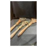 Three large  pipe/nut wrenches (Monkey wrench)
