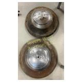 Set of two vintage hub caps about 12ï¿½ in diameter
