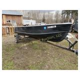13.6 aluminum fishing boat with boat trailer