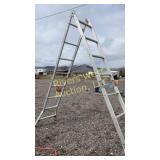 8 foot folding flex-O ladder aluminum