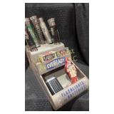 Vintage Eveready flashlight display and accessorie