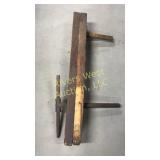 Antique large Vise/clamp, wood