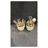 2 cups of assorted, church keys (bottle openers)