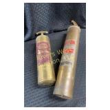 Two vintage fire extinguishers