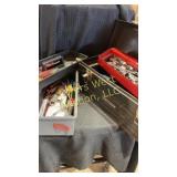 Two tool boxes filled with tools