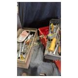 Two tool boxes with assortment of tools
