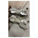 Assortment of vintage roller skates
