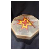 Hand made Salish drum and stick , made and