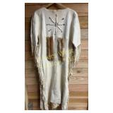 Traditional Salish dance dress Made by Mary Anne
