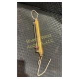 Antique 25lbs hanging scale about 14ï¿½ long