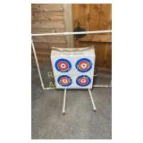 Drew foam archery target with homemade PVC pipe