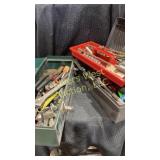 Two tool boxes and assortment of tools