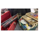 Two tool boxes with assortment of tools and
