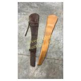 Two leather gun scabbards