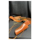 Leather belt holster handmade by Viking Mexico,