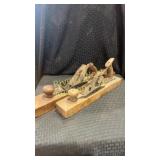 Two antique wood block planes