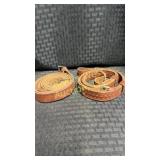 Two leather rifle slings