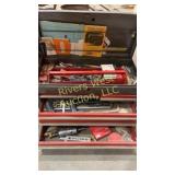 6 drawer Craftsman toolbox filled with assorted