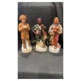 Set of three Lewis and Clark decanters