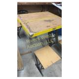Handy folding camp table and bench set