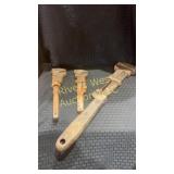 Three vintage pipe wrenches