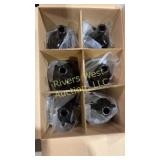 Two boxes of used brewing bottles/jugs