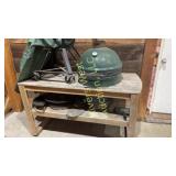 Large Big Green Egg with Acacia Table