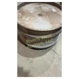 1/3 aluminum barrel with lid 19ï¿½ in diameter and