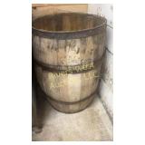 large wooden keg